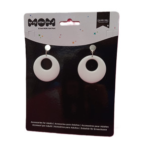 Pendientes Flamenca Blancos 4 Cm