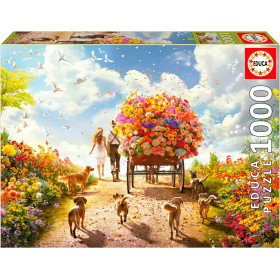 Puzzle Carro De Flores