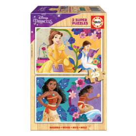 Puzzle Princesas Disney (Bella Y Vaiana) 2x25 Pzs