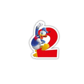 Vela Mickey Número 2 De Fiesta Y Cumpleaños