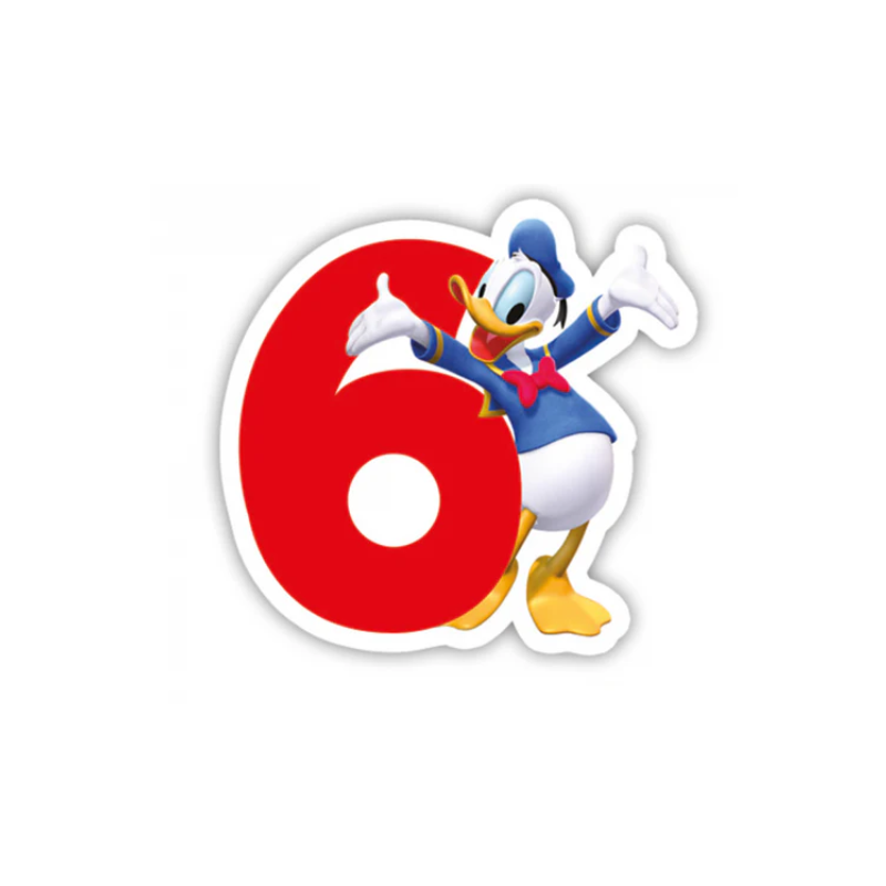 Vela Mickey Número 6 De Fiesta Y Cumpleaños