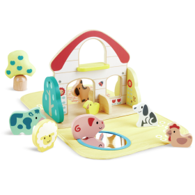 Granja Con Animales De Madera