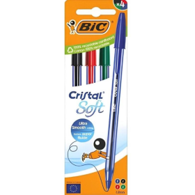 Bolígrafo Bic Cristal Surtido 4 Uds