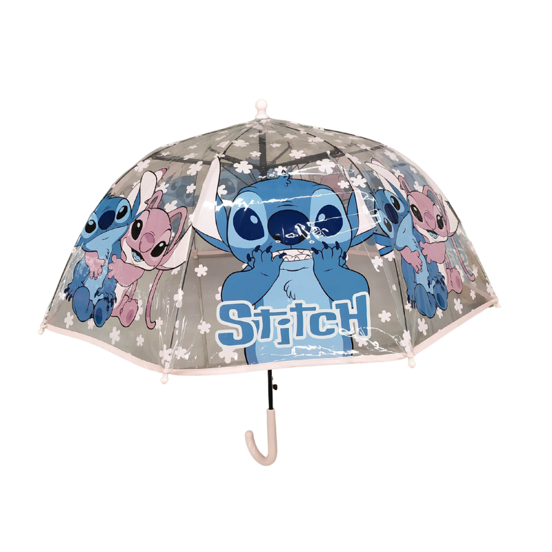 Paraguas Angel Y Stitch Rosa