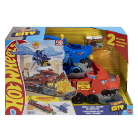 HW City Dragón Transportador Ataque Doble De Mattel