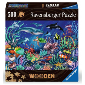 puzzle madera fondo del mar 500 piezas