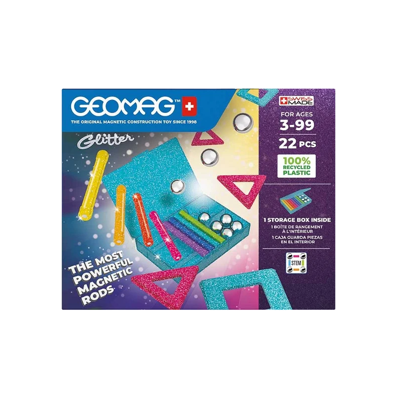 Geomag Glitter Recycled 22 Pc
