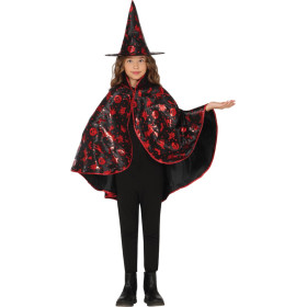 Set Bruja 50 cm Negro/Rojo Infantil