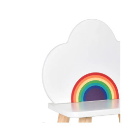 Mesa Y Silla Montessori Rainbow Blanco