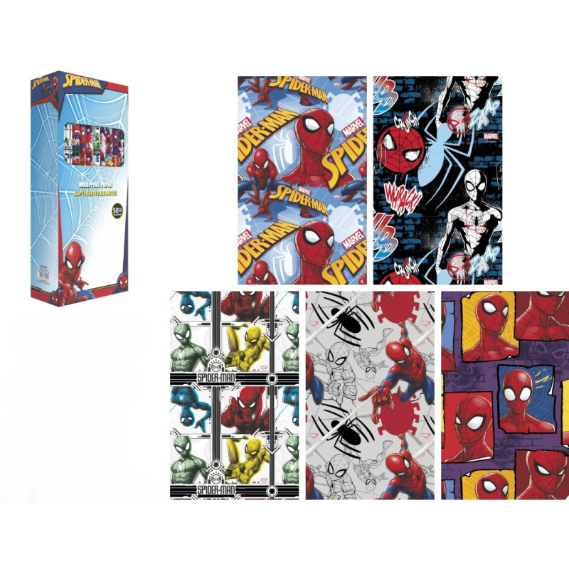 Papel Regalo Spiderman 70x200 Cm
